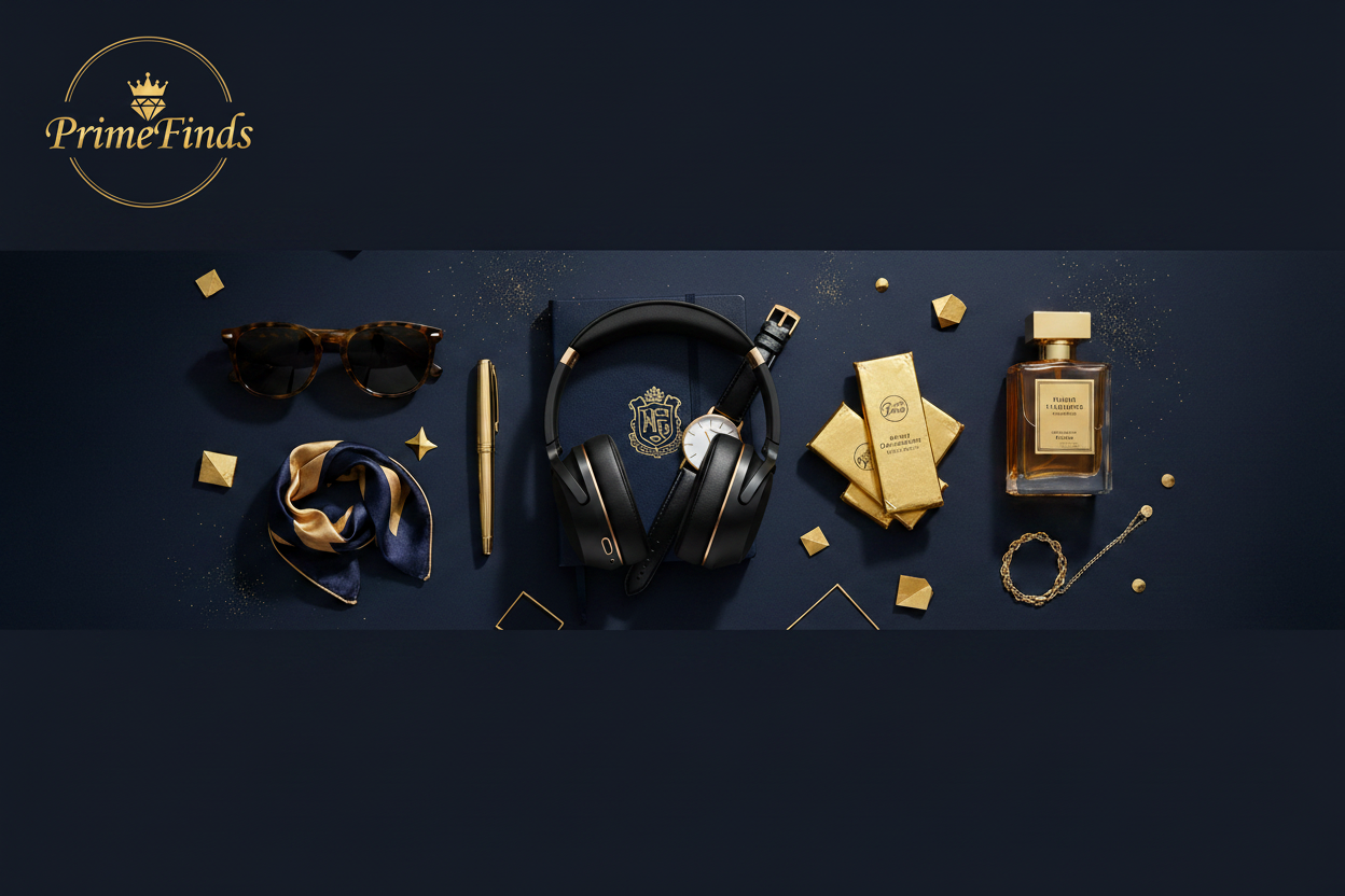PrimeFinds Hero Banner with Headphones and Premium Products